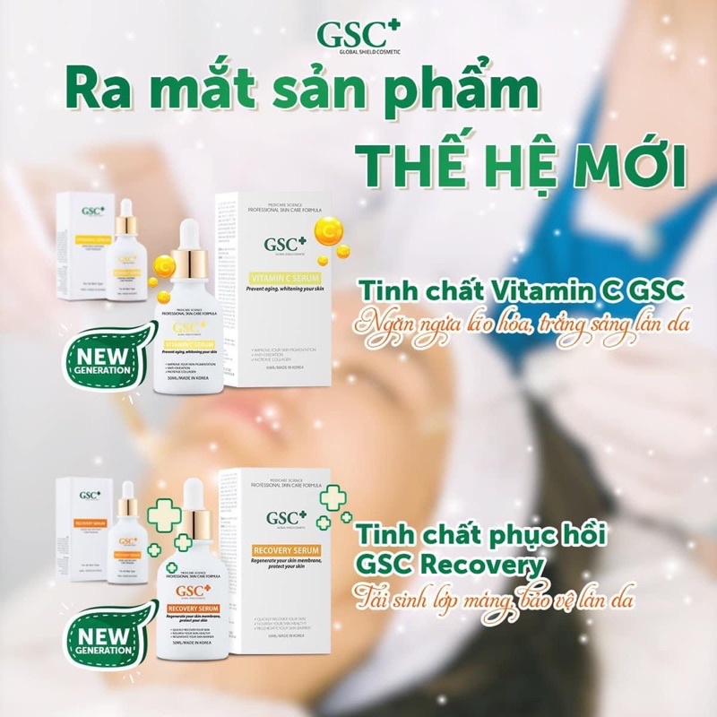 Tinh chất phục hồi GSC - Recovery serum  - Tái tạo phục hồi làn da hư thương, dưỡng sau khi phun xăm môi