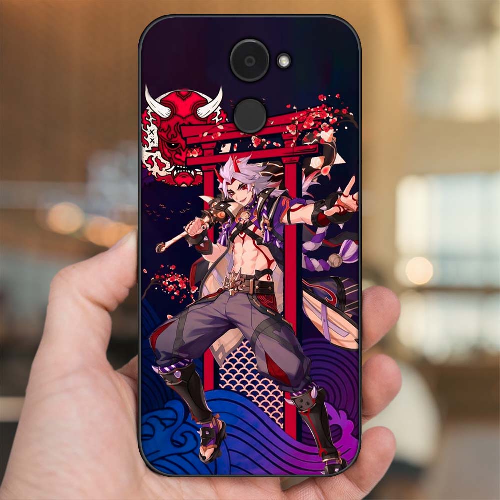 Ốp lưng Huawei Y7 Prime viền đen in hình Arataki Itto Genshin Impact