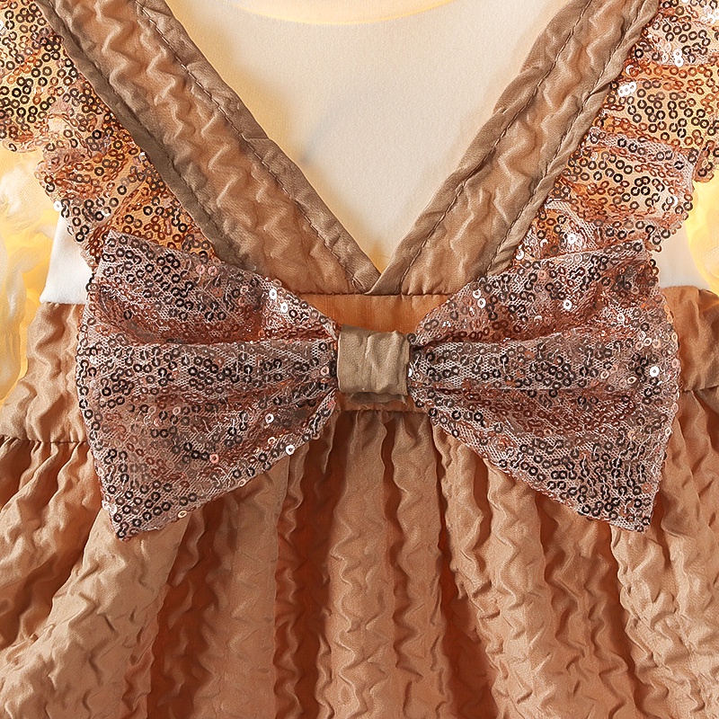 Đầm Giả Hai Mảnh Phong Cách Hàn Quốc Thời Trang Xuân Thu 2021 Cho Bé Gái