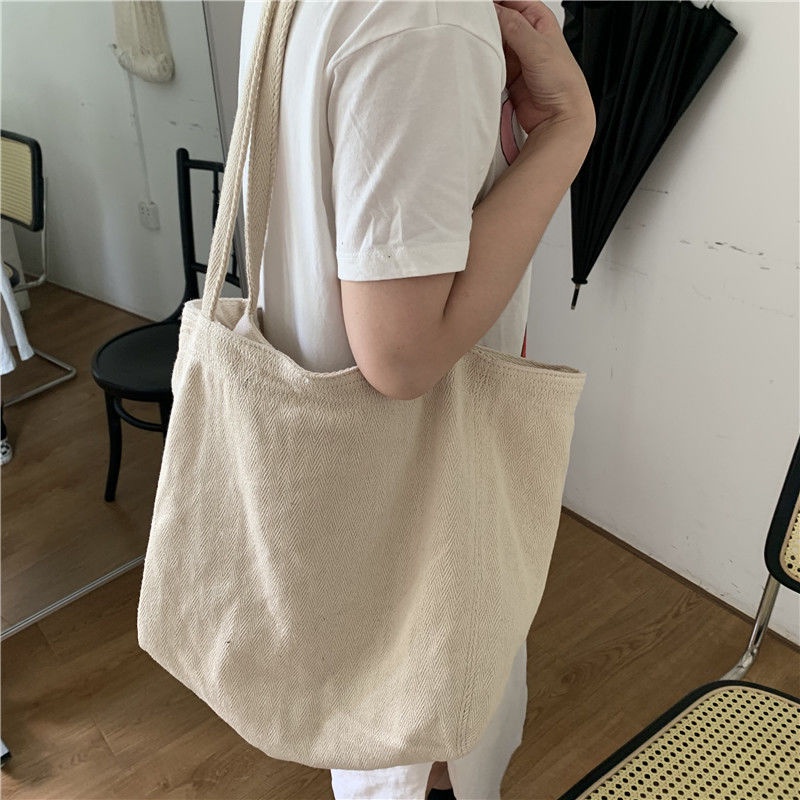 Túi Xách Canvas Cỡ Lớn Phong Cách Hàn Quốc Cho Nữ