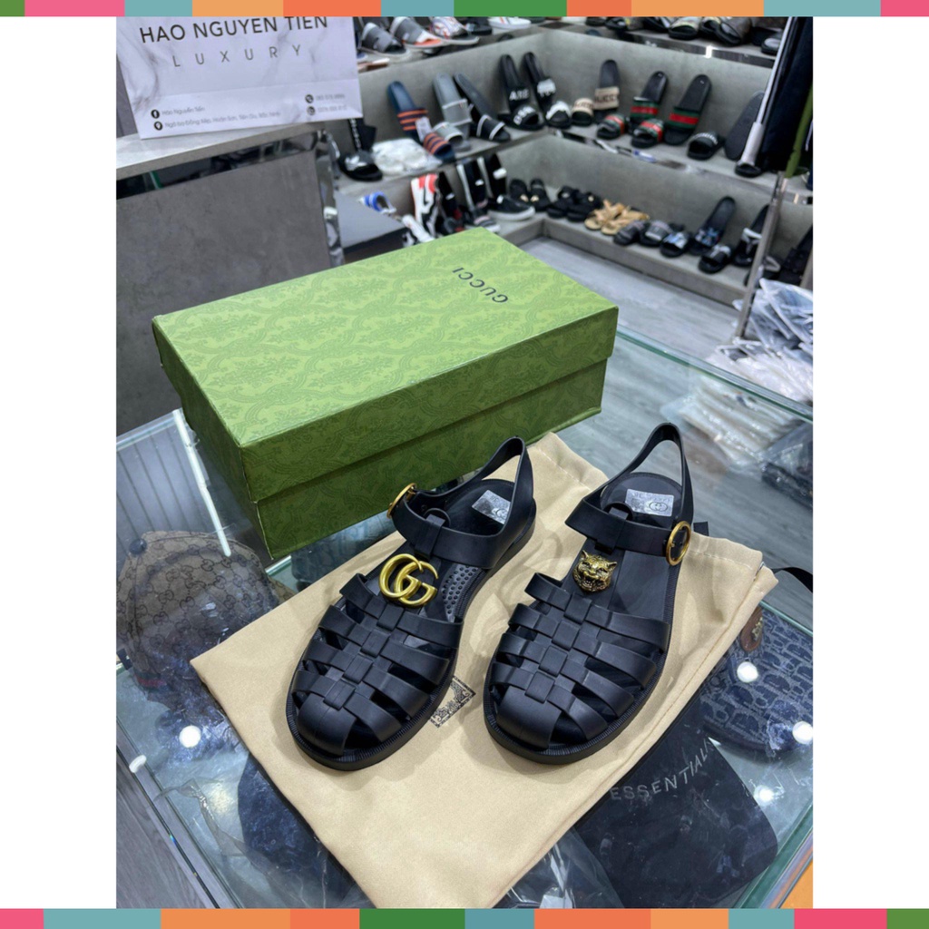 Dép Rọ Gucci , Dép dọ sandal GC Quai Hậu Gc Quai Da Cao Cấp Phù Hợp nhiều lứa tuổi, phong cách hót 2022 _che