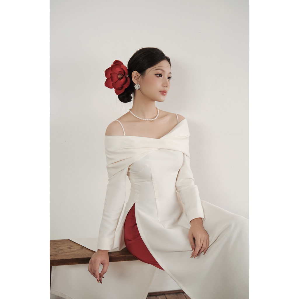 ÁO DÀI MỘC LAN - ÁO DÀI TẾT THIẾT KẾ NƠ TRỄ VAI TRẺ TRUNG, NHẸ NHÀNG BY CHERINE
