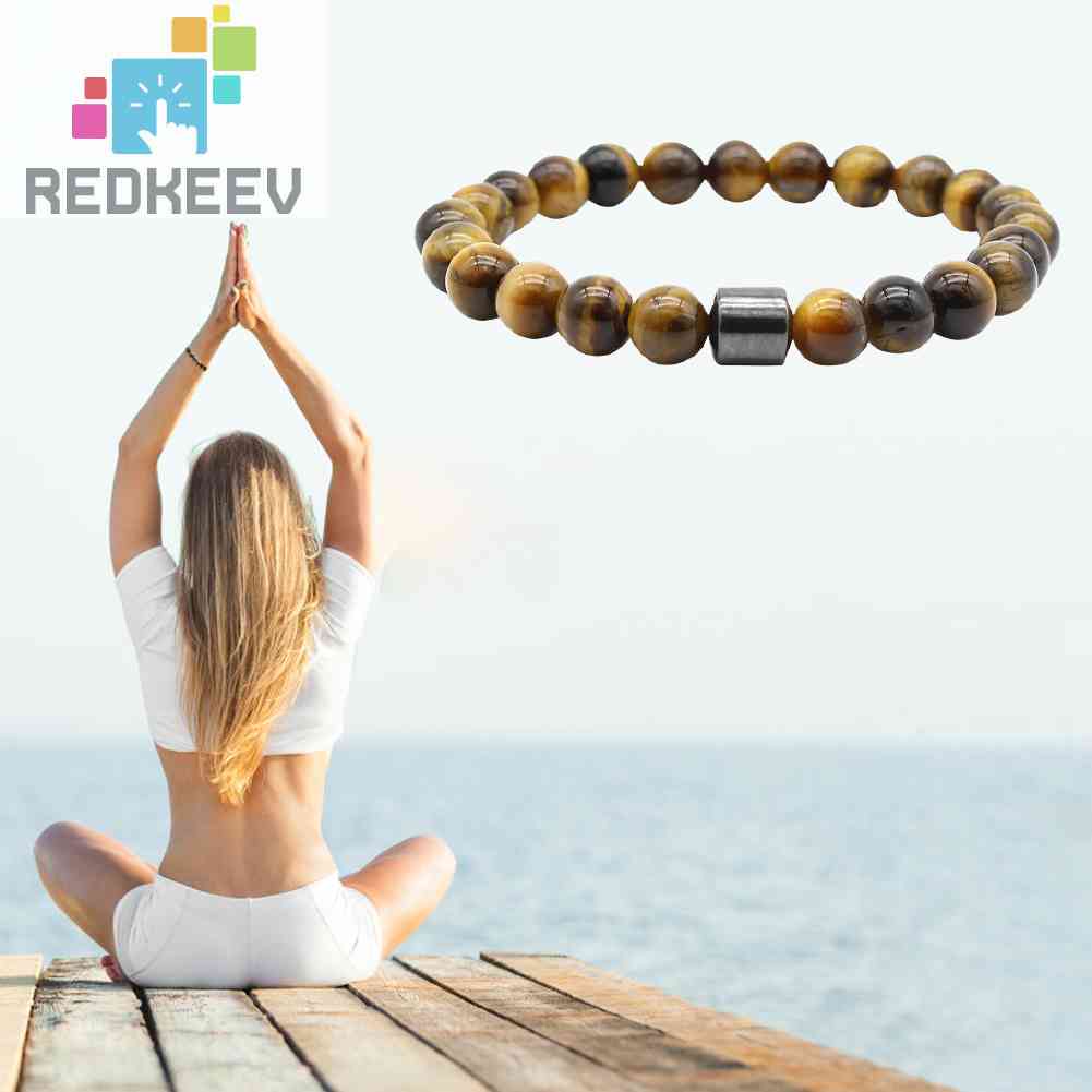 Vòng Tay Chuỗi Hạt Đá Chakra Reiki Năng Lượng Tự Nhiên DIY 7 Màu Tùy Chọn