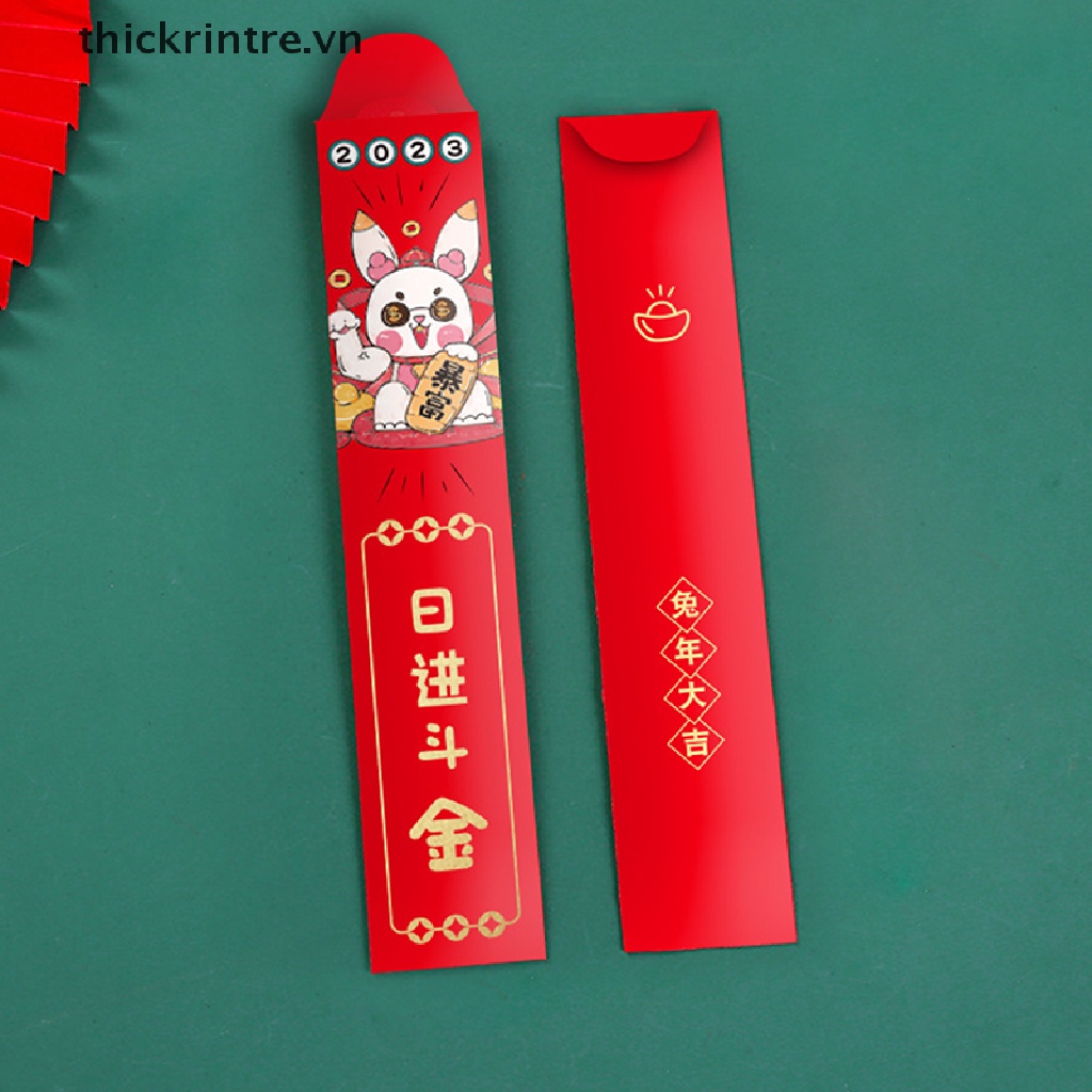 Set 12 Bao Lì Xì Năm Mới 2023 Màu Đỏ Phong Cách Trung Hoa