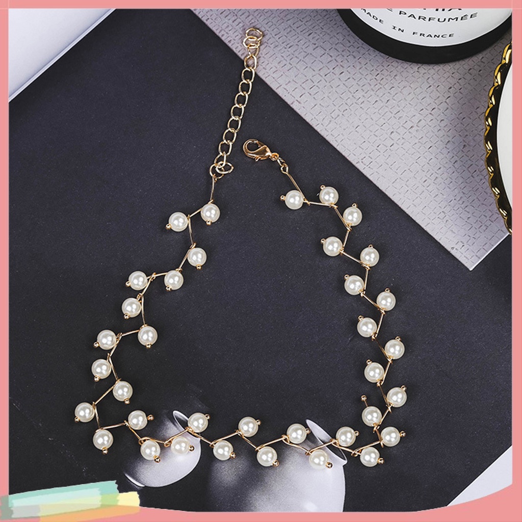 Vòng choker trang trí 2 lớp ngọc trai xinh xắn cho nữ