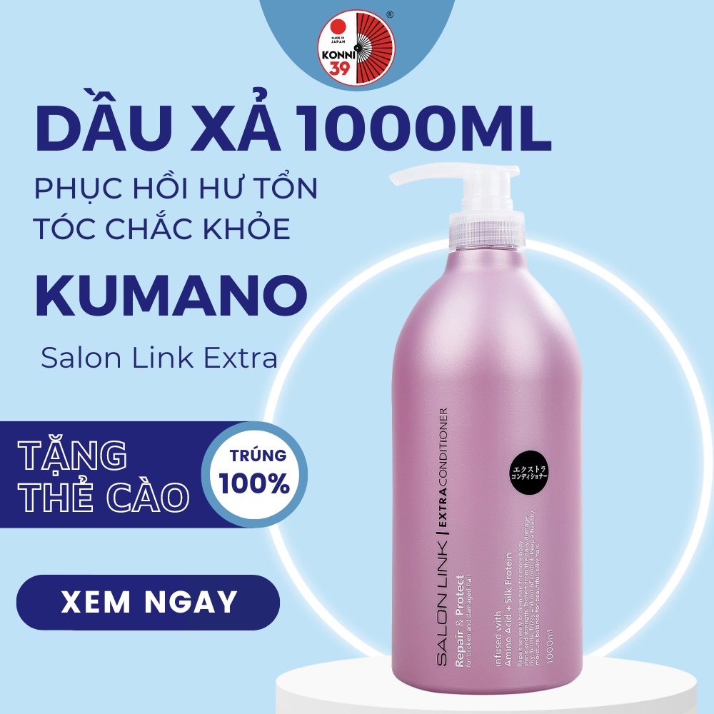 Dầu xả phục hồi tóc Kumano Salonlink Extra 1000ml phục hồi giảm tóc gãy