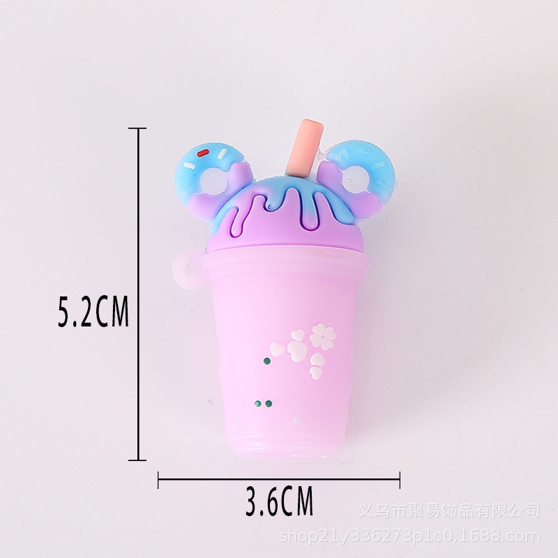 Móc Khóa Hình Ly Trà Sữa Bằng Pvc Mềm Dễ Thương