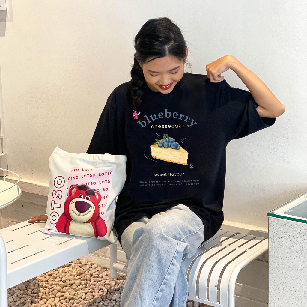 Áo thun BLUEBERRY CHEESECAKE form rộng unisex nam nữ