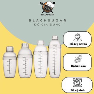 Bình lắc shaker nhựa pha chế 350ml, 530ml, 700ml, 1000ml
