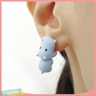 1 Đôi Khuyên Tai Hình Thú 3D Dễ Thương