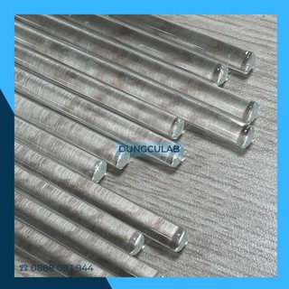 Đũa thuỷ tinh phi 7mm dài 20cm 30cm 35cm 40cm hãng ONELAB, dùng khuấy hoá chất, thí nghiệm, làm son