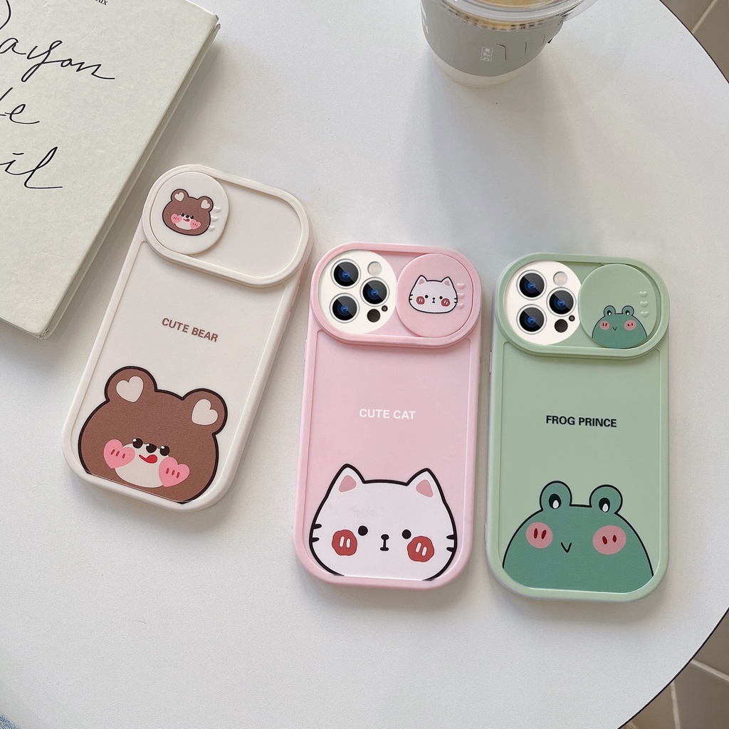 Ốp lưng iphone nắp trượt tròn động vật cute 6/6splus/7/7plus/8/8plus/x/xs/11/12/13/14/pro/max/plus/promax - Awifi U5-7 | BigBuy360 - bigbuy360.vn