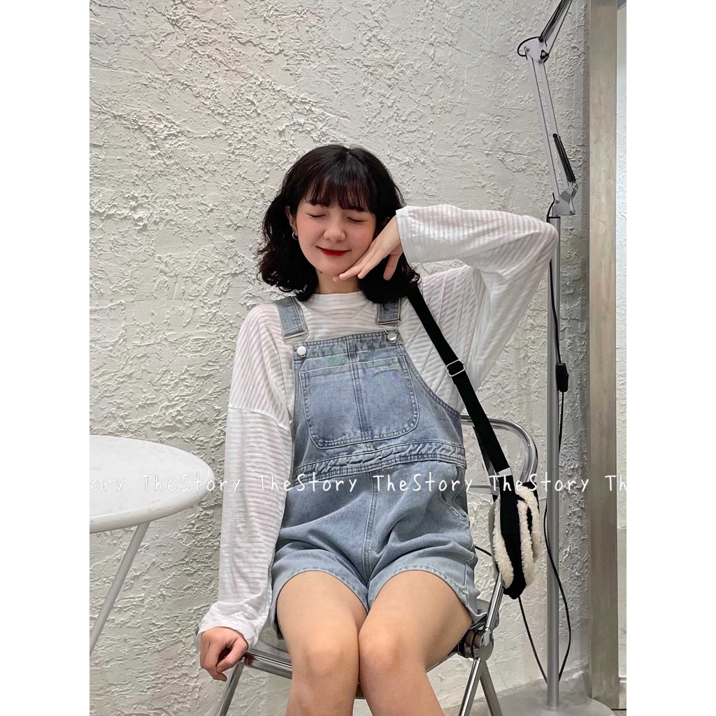 Quần yếm jean short  Q826