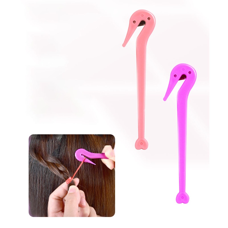 Set 4 Dụng Cụ Bện Tóc Hình Chuột Bằng Kim Loại