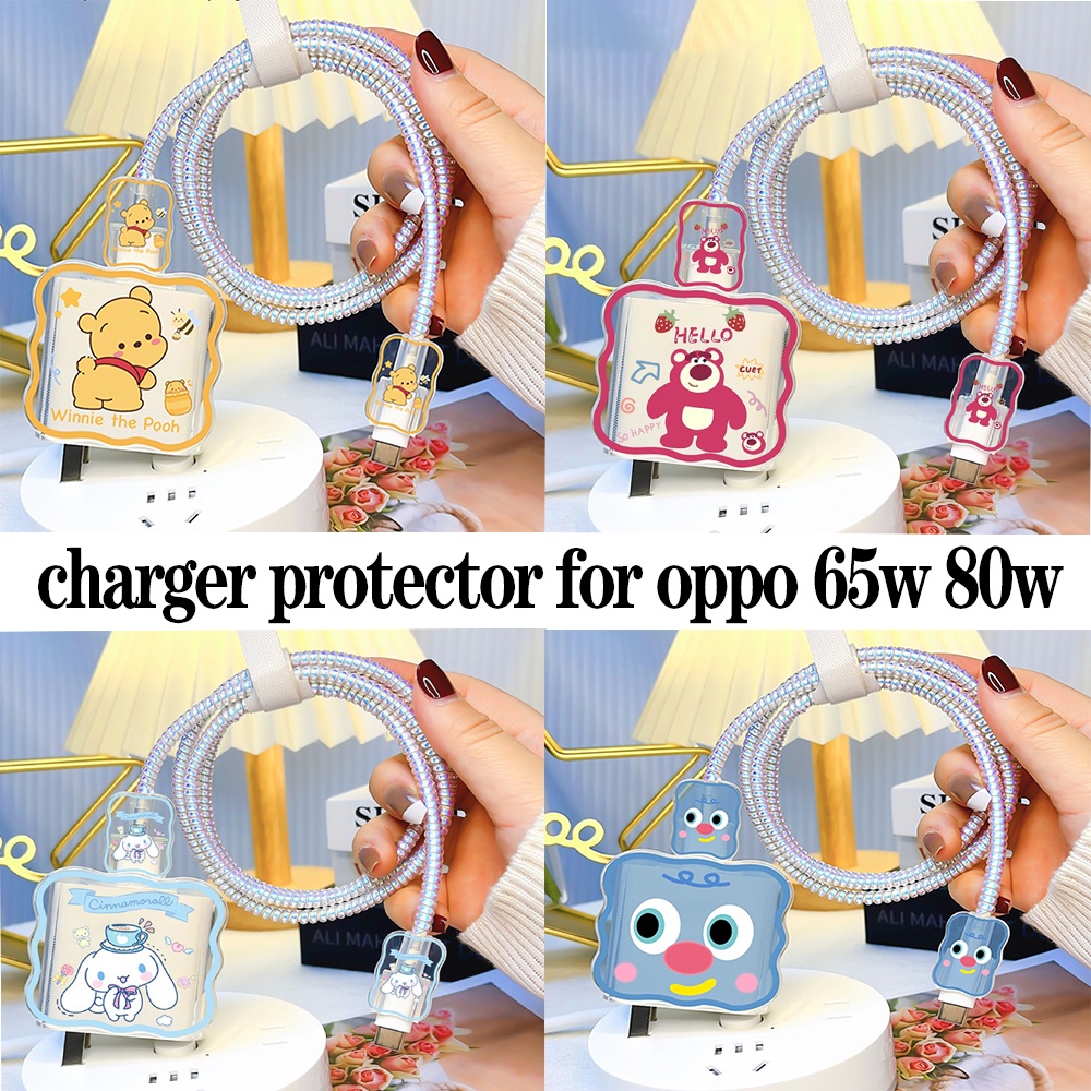 Vỏ Bọc Bảo Vệ Hộp Sạc Oppo 65W 80W Bằng TPU Họa Tiết Hoạt Hình Dễ Thương Tiện Dụng