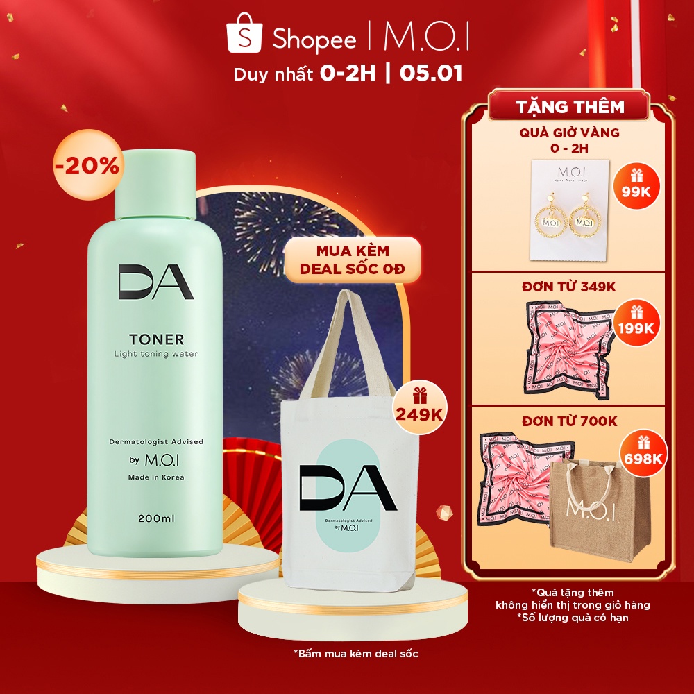 Nước thần 5 trong 1 - Toner DA BY M.O.I 200ml làm sáng