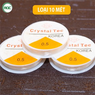 Dây cước co giãn 1 cuộn 10 mét xâu chuỗi co dãn để xỏ chuỗi hạt hạt đá phong thủy vòng tay vòng cổ