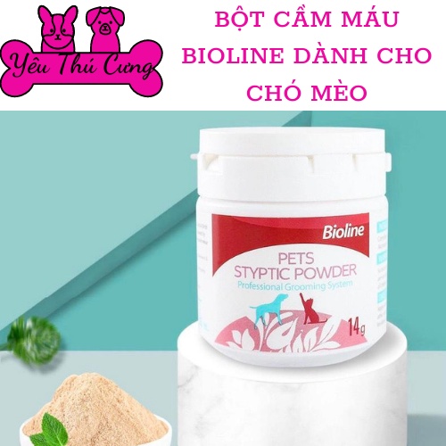 Bột cầm máu Bioline 14g Dành cho chó mèo-YÊU THÚ CƯNG