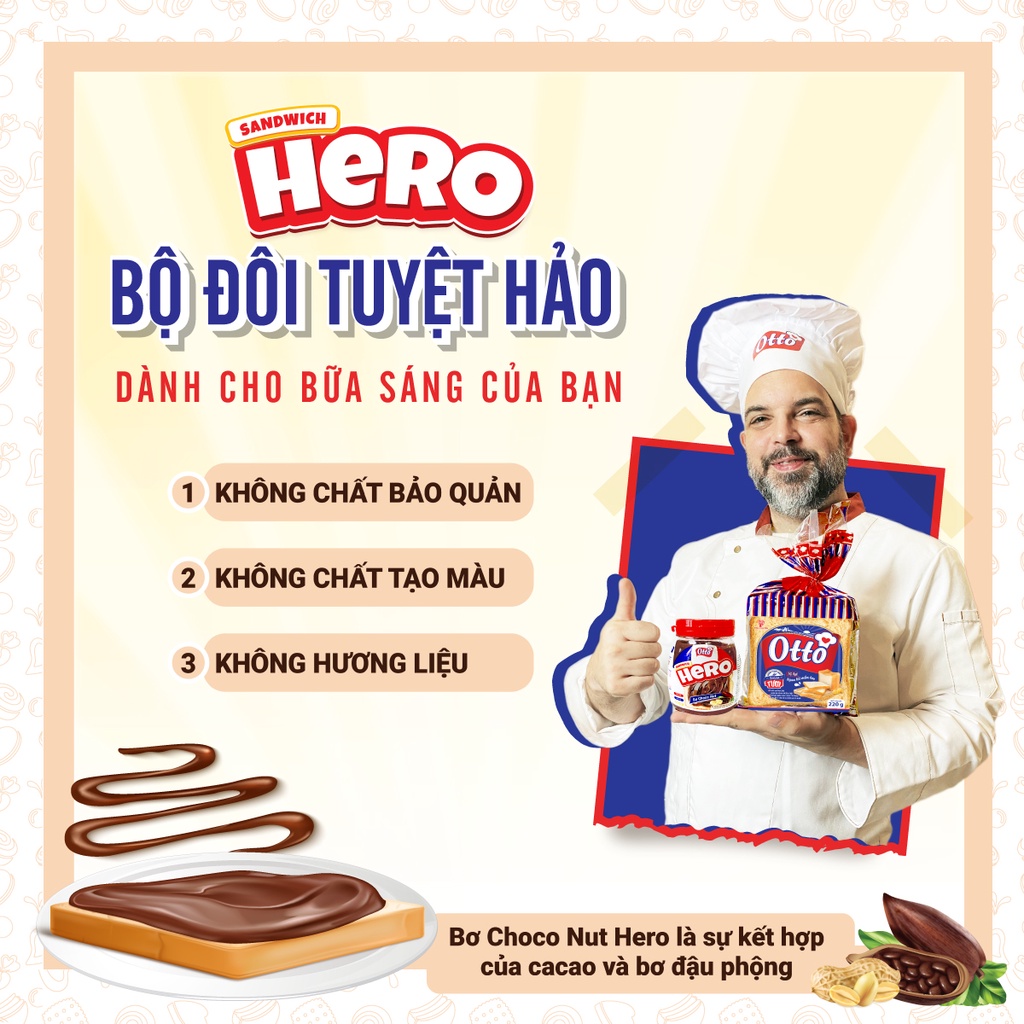 [ DATE 10/2023] CHÍNH HÃNG Bơ Choco Nut Hero 200G