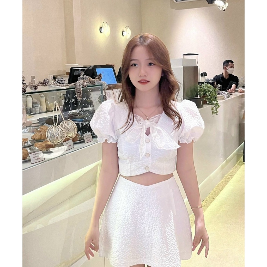 SET ÁO GẤM NƠ NGỰC