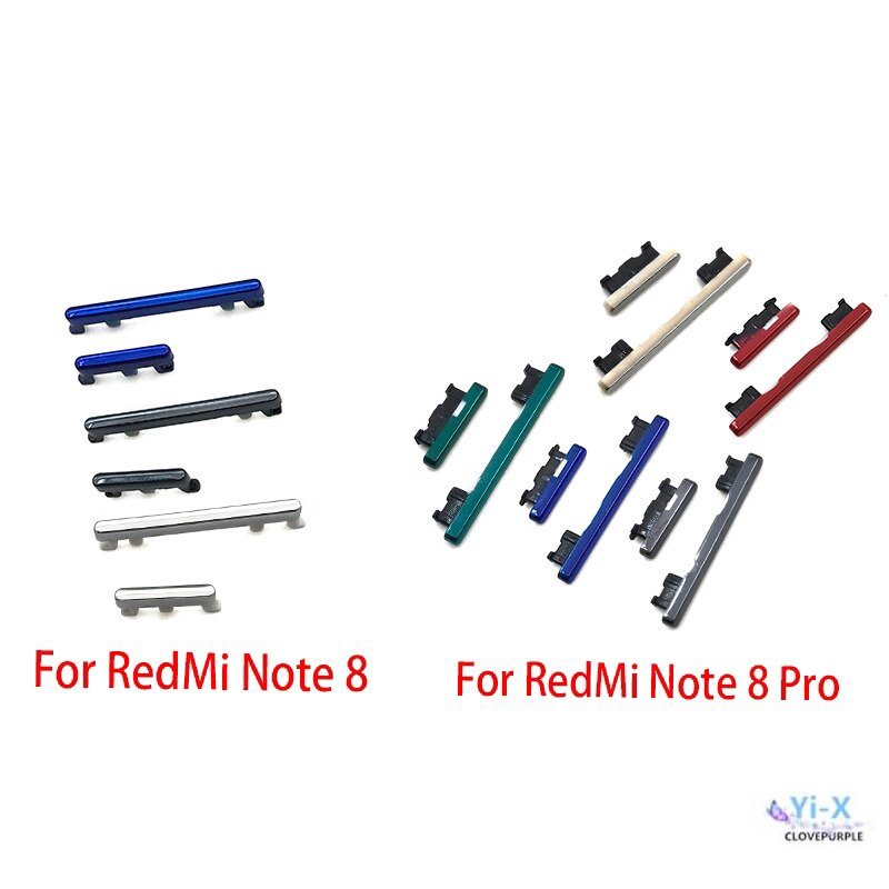 Nút Nguồn Mới + Nút Bấm Âm Lượng Bên Hông Cho Xiaomi Redmi Note 8 Pro