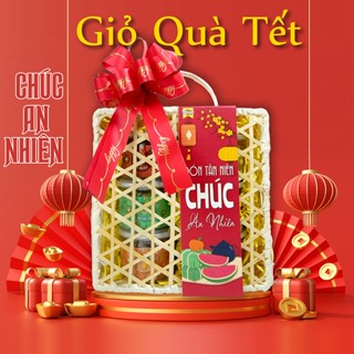 Giỏ quà tết 2025 - Hộp quà tết set hạt dinh dưỡng 6 món - BeeNut 