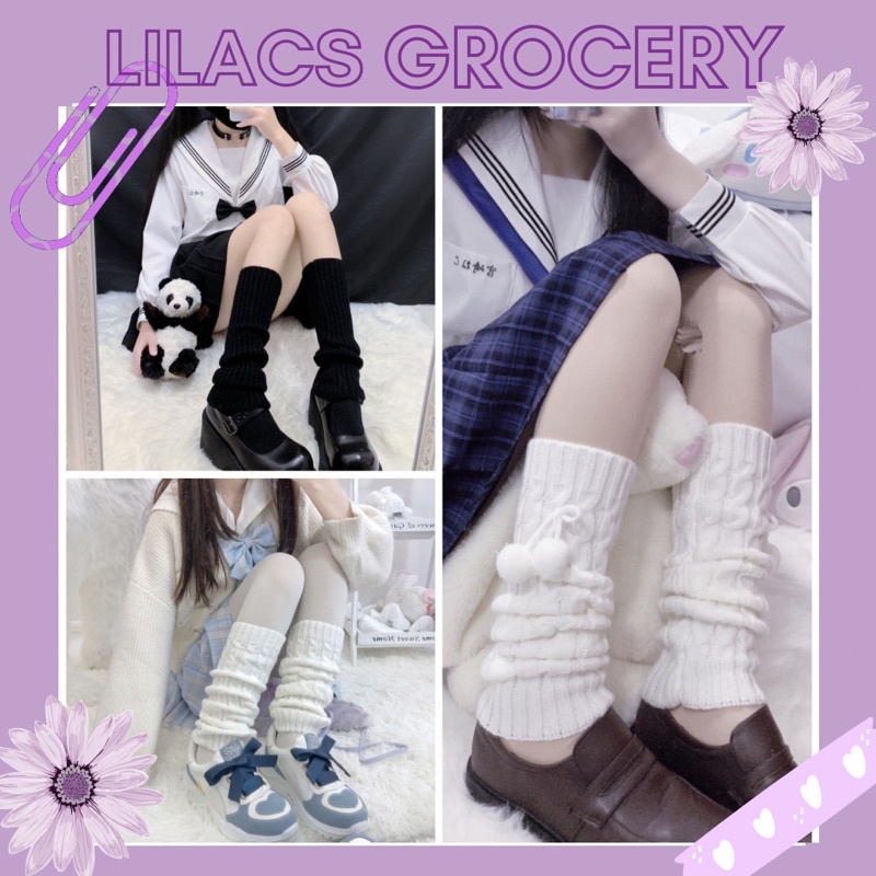 Tất Vớ Len Ống Thụng Kiểu đơn giản Rộng Phong Cách Idol Hàn Quốc Ulzang JK nữ sinh
