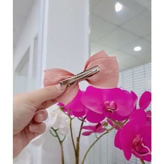 Kẹp tóc mái nơ vải xốp cao cấp