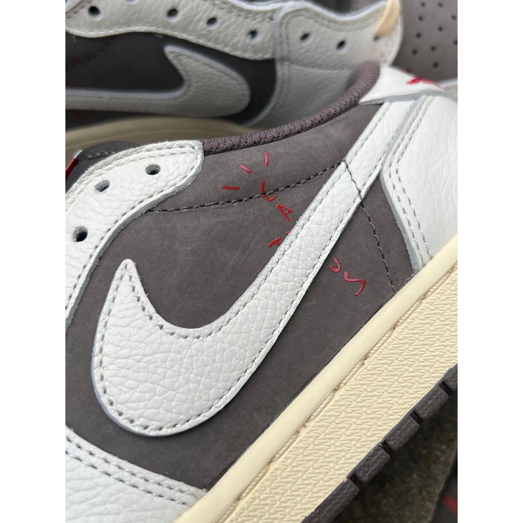 Giày bóng rổ trắng Travis Scott x Air Jordan 1 "Có Size 35-46 Thời Trang Dành Cho Nam Và Nữ