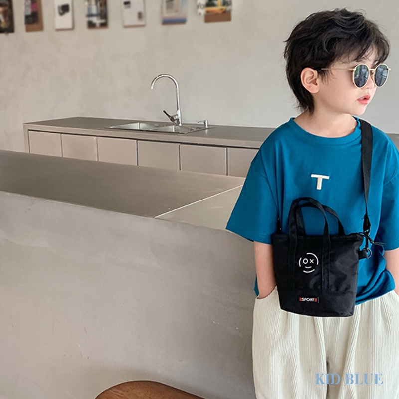 Túi Vải Canvas Đeo Chéo Phong Cách Hàn Quốc Thời Trang Mùa Hè Cho Bé