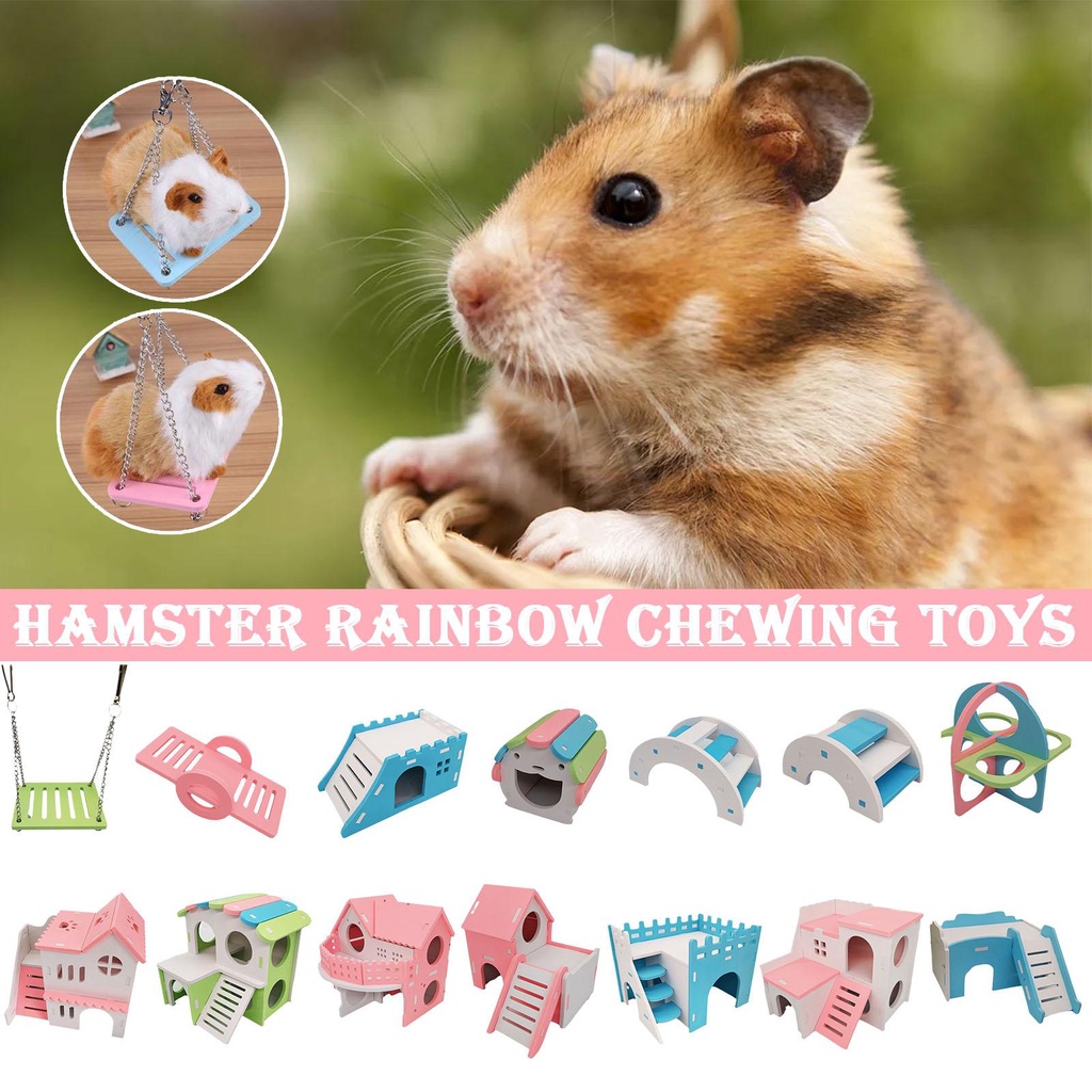 Xích Đu Đồ Chơi Bằng Nhựa PVC Nhiều Màu Sắc Cho Chuột Hamster