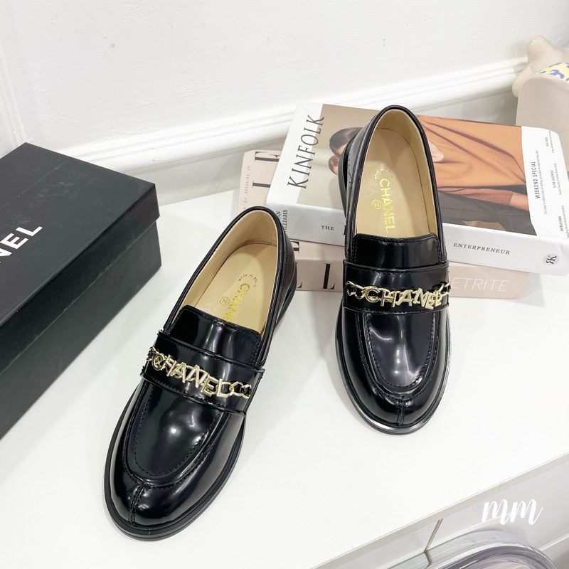 Giày oxford channel da bóng