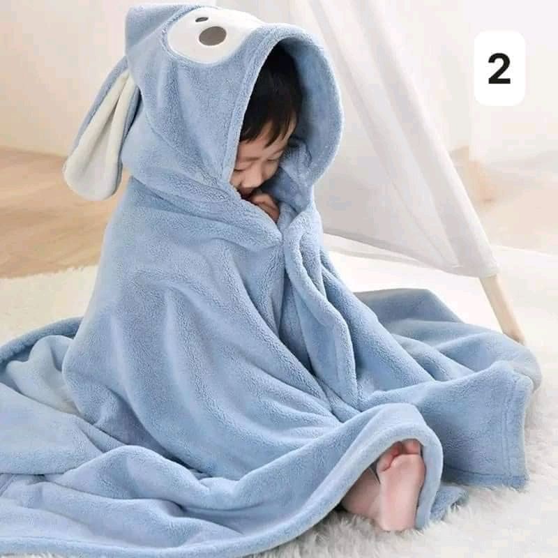 Áo choàng tắm cho bé, khăn tắm có mũ - nón hình thú bông mềm cao cấp