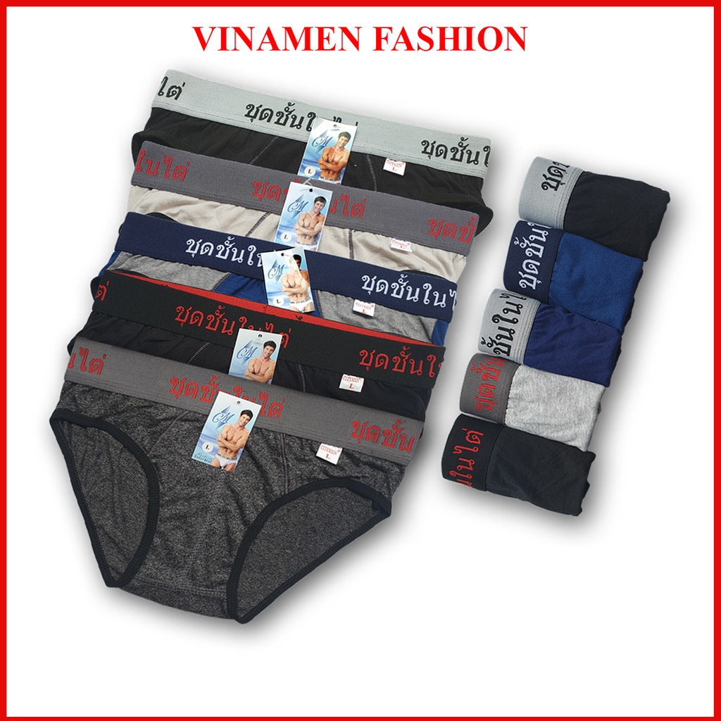 Quần lót nam lưng Thái Lan vải cotton co dãn cao cấp sịp nam tam giác