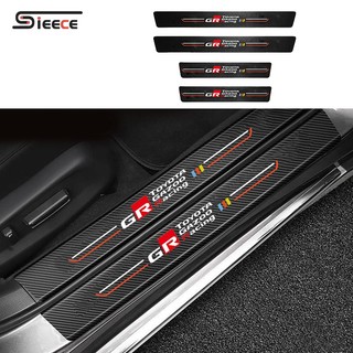 Sieece cho toyota gr 4 chiếc dán cửa ô tô nẹp chống xước ô tô sợi carbon miếng dán chống xước trầy ô tô miếng dán bảo vệ viền cửa xe hơi miếng dán xe phụ kiện ô tô cho toyota chr raize corolla cross rush fortuner yaris