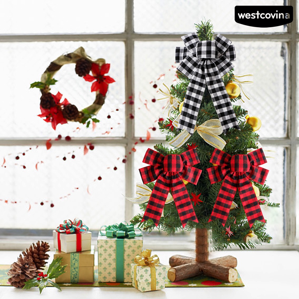 [WEST]⚘Cuộn Dây Ruy Băng Dày 63mm Họa Tiết Sọc Caro Cổ Điển Chống Dao Dùng Gói Quà Giáng Sinh DIY