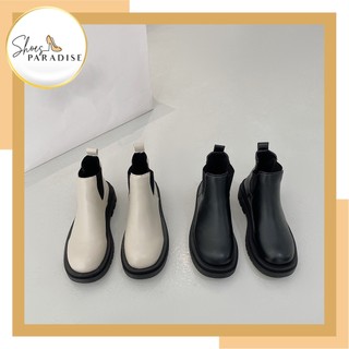 Giày boot nữ trơn cổ vừa giày bốt nữ ullzang cổ thấp có sẵn ShoesParadise D1001