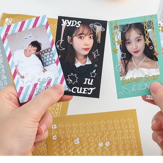 Sticker PVC chữ cái - số ánh kim