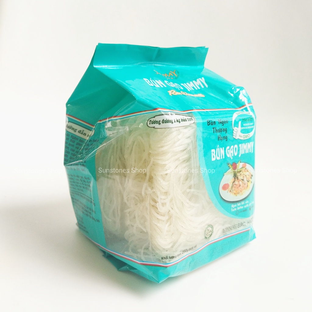 [1-2-3 Gói] Bún Gạo 250gr Tương Đương 1Kg Bún Tươi , Bún Gạo Khô - Jimmy Food