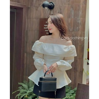 Set áo bẹt vai kèm chân váy