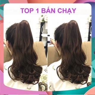 Tóc giả ngoạm xoăn lửng cho nữ dài 45-50cm cao cấp ổn định giá