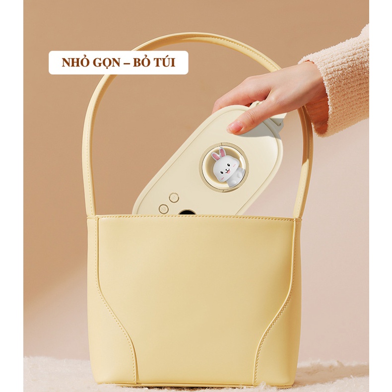 Đai massage bụng kinh giảm mỡ giảm cân nữ, máy chườm nóng giảm đau bụng kinh đau lưng sạc pin cao cấp