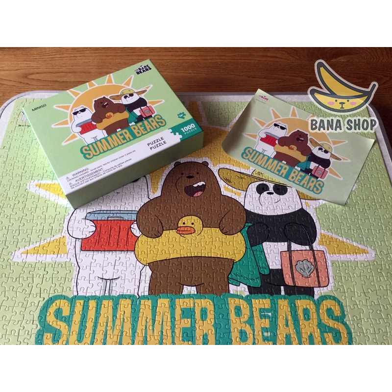 Bộ tranh ghép xếp hình 1000 miếng anh em gấu Bare Bear Chúng tôi đơn giản là gấu