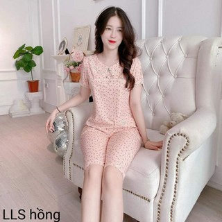 (Bunnysky) Đồ bộ mặc nhà nữ vải lụa mềm mịn mát không nhăn
