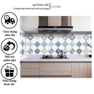Giấy Dán Bếp Tráng Nhôm Cách Nhiệt Chống Thấm Hoa Văn