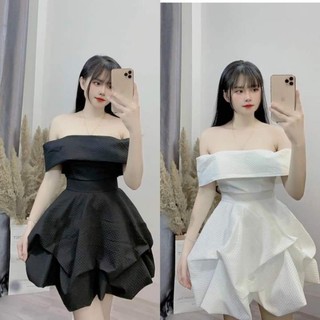 đầm gấm trắng,đen