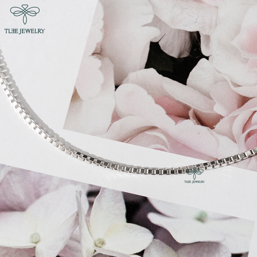 Dây chuyền bạc nữ TLEE hộp vuông rời dày dặn TleeJewelry D0162