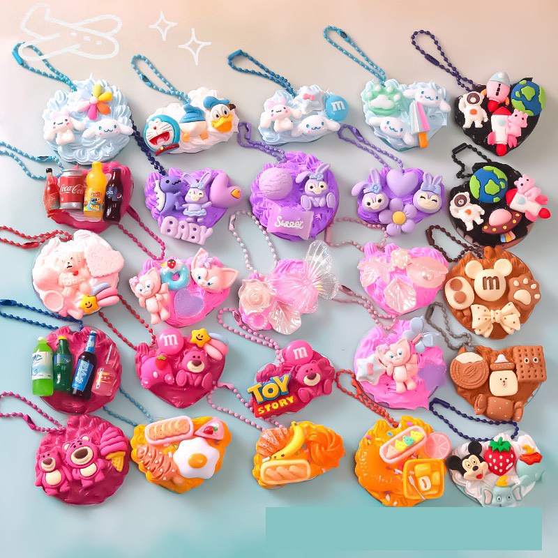 Set tự làm móc khóa đơn giản DIY handmade bằng kem keo