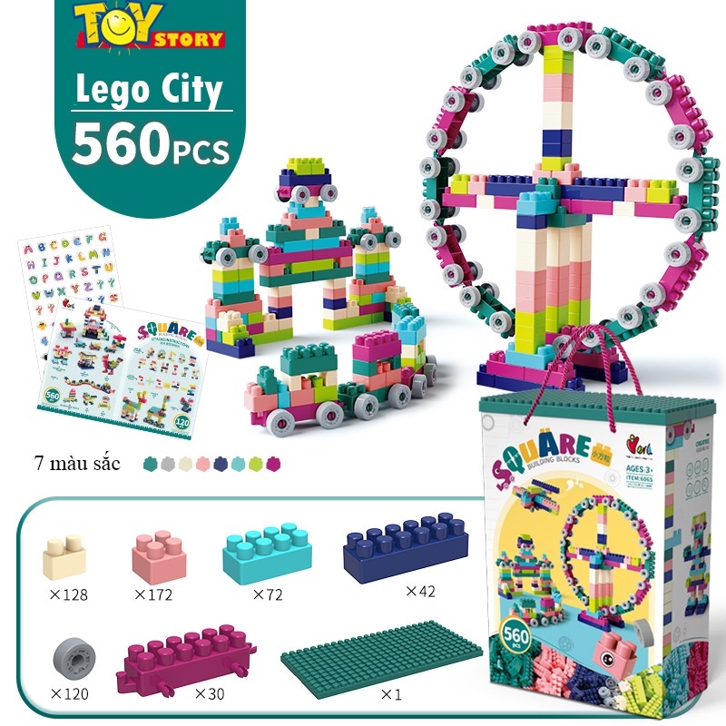 Bộ đồ chơi lắp ráp 560 chi tiết giúp bé sáng tạo từ 3-7 tuổi Toy Story