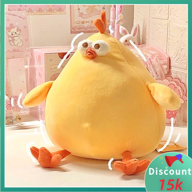 Gối Tựa Lưng Mềm Mại Hình Gà TIKTOLK Hoạt Hình Sáng Tạo Dành Cho Trẻ Em